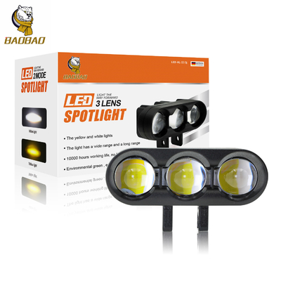 Projecteur de couleur jaune blanc pour moto