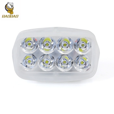 8 LED 12V en plastique, boîtier blanc, couleur multiple pour les phares à LED de moto