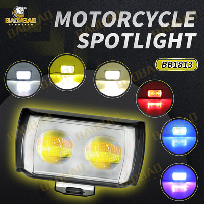 Full Aluminium Blanc Jaune Double Couleur 2 LED Moto MINI