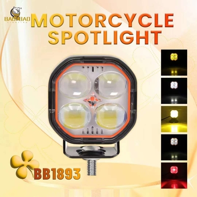 4 LED Blanc Rouge Jaune projecteur projecteur LED Pour moto Pour voiture
