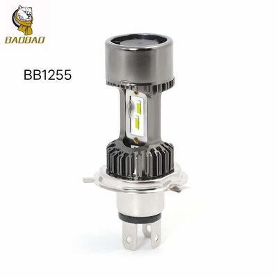 Bulbe LED H4 blanc métallique de 12 V avec éventail de lumière intérieure de moto
