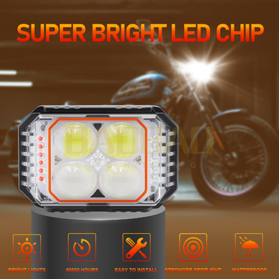 80V 4 perles blanc jaune flashing multi couleur de la moto de métal lumière LED