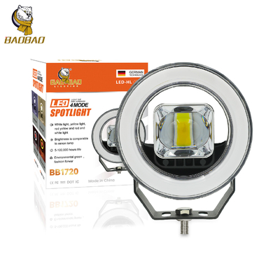 4.5 pouces ronde yeux du diable rouge phare LED pour voiture pour moto pièces automobiles