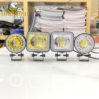 Lumière de moto flashante en aluminium blanc jaune 12V 24V RGB Lumière de brouillard à LED